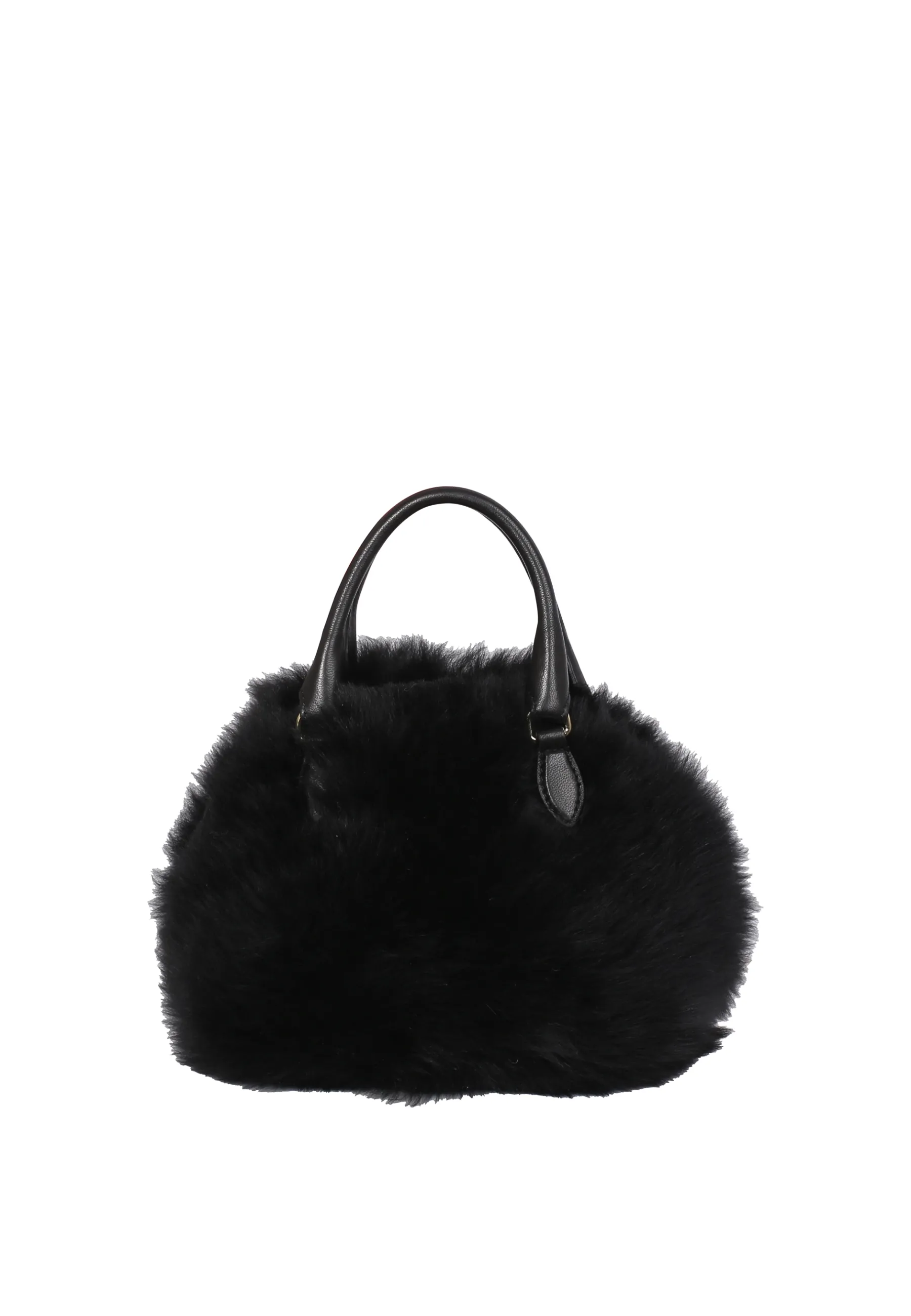 Cheap Handtasche WILLOW small Leder Shearling LH black/gold Handtaschen