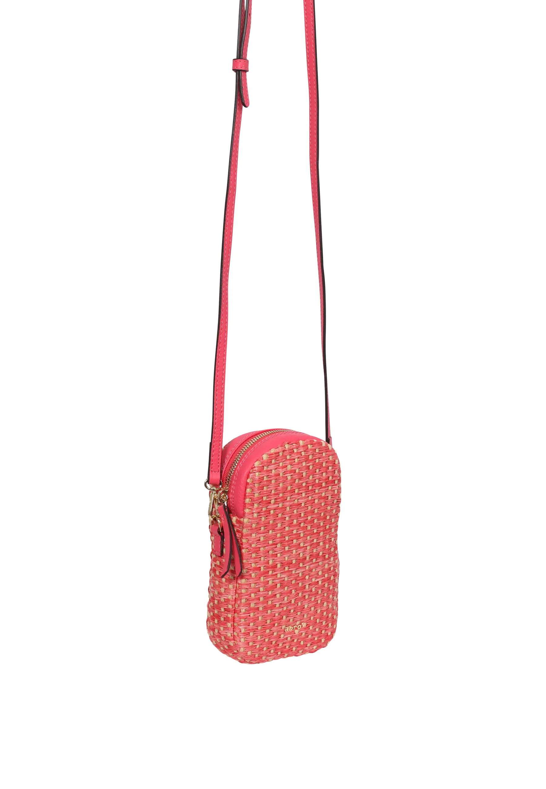 Outlet Handy-Umhängetasche KIRA M Raffia Cestino poppy-red Handy-umhängetaschen | Handy-umhängetaschen