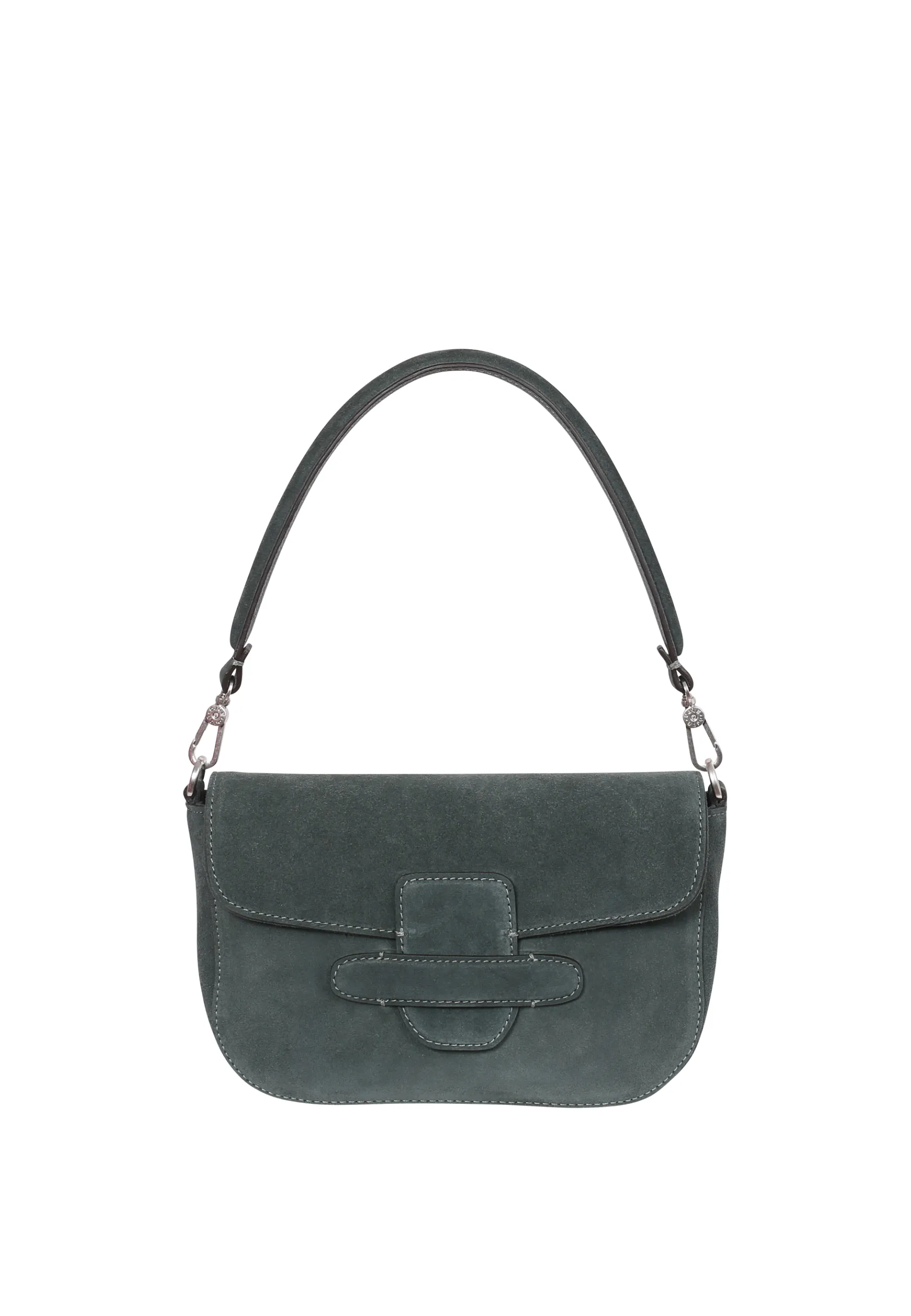 Online Schultertasche CAMILLA Leder Suede sage Schultertaschen