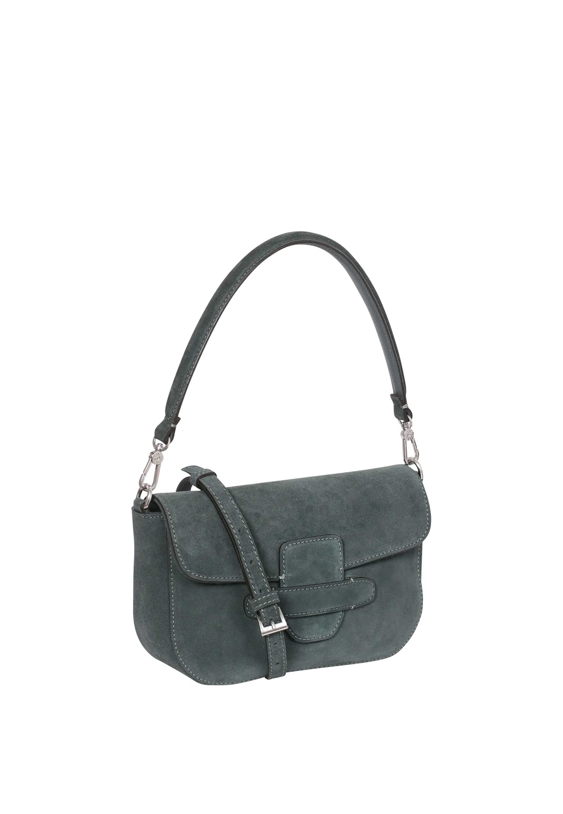 Online Schultertasche CAMILLA Leder Suede sage Schultertaschen