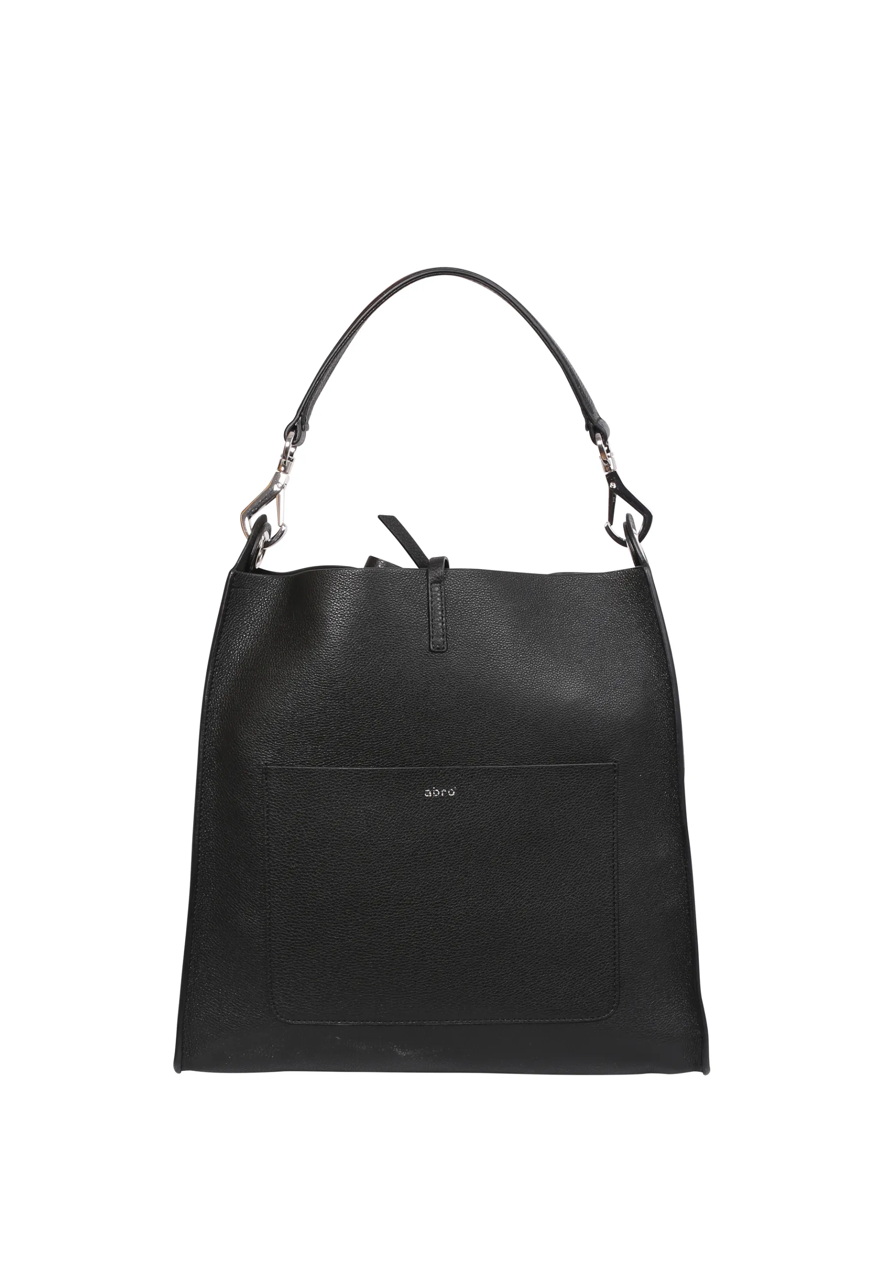 Online Schultertasche RAQUEL big Leder Dalia black/nickel Schultertaschen