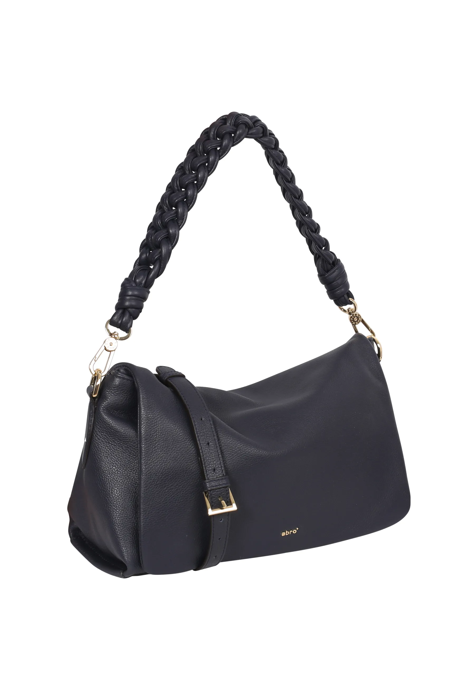 Fashion Schultertasche SOLEY big Leder Dalia navy Schultertaschen