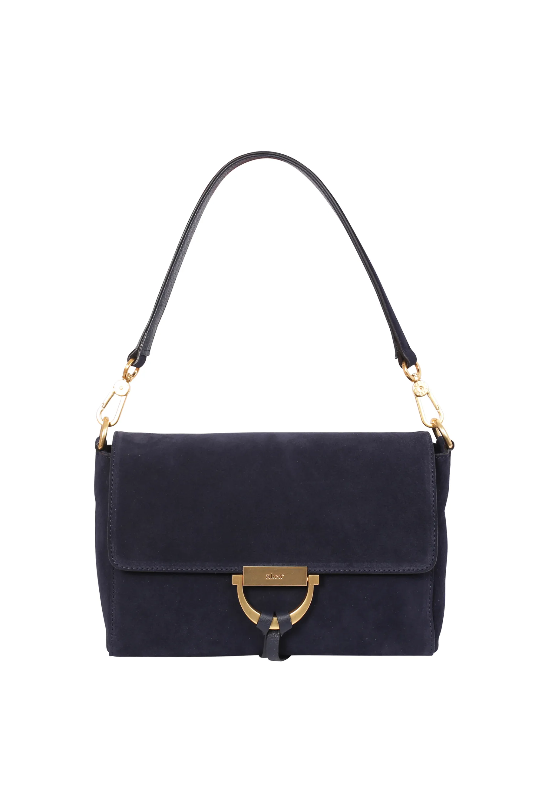 Hot Schultertasche TEMI Leder Suede navy Schultertaschen