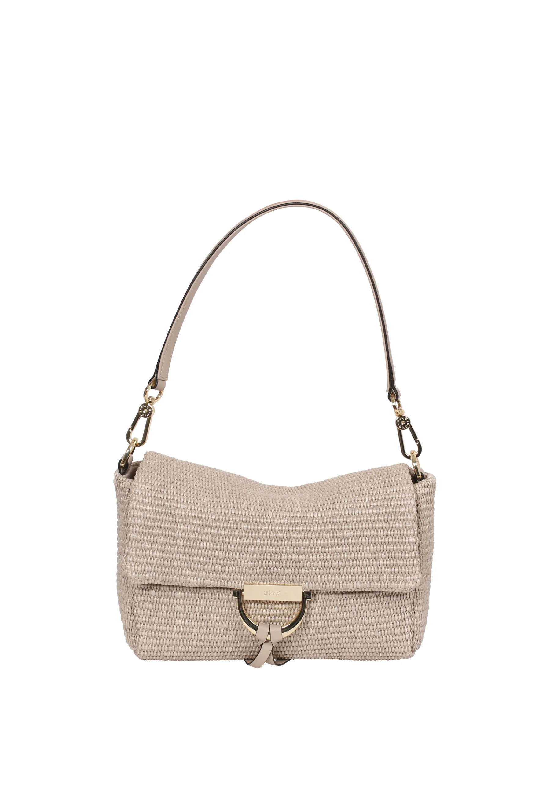 Discount Schultertasche TEMI Stoff Raffia sahara Schultertaschen