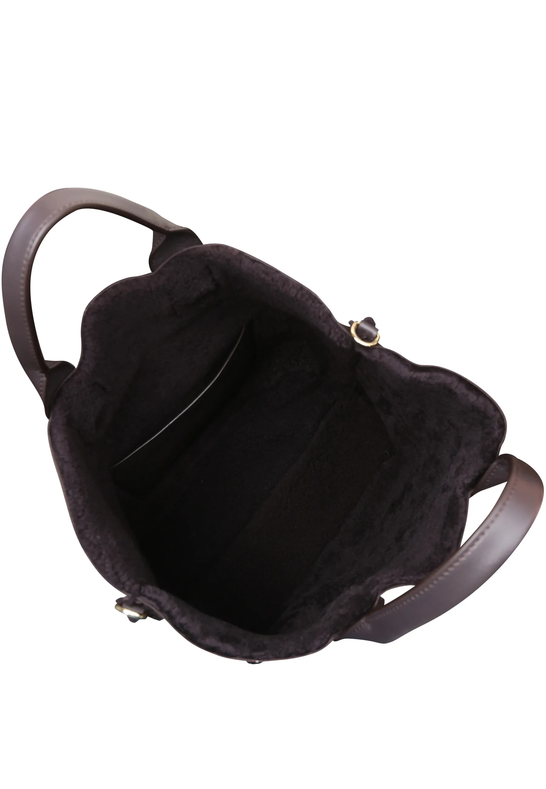 Discount Shopper RAQUEL big Leder Shearling reversible dark brown Shopper