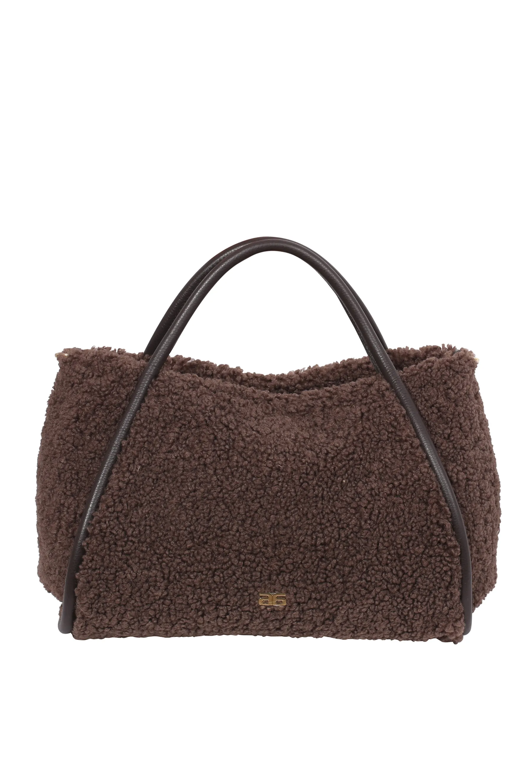Discount Shopper WILLOW small Eco Fur Artico dark brown Shopper