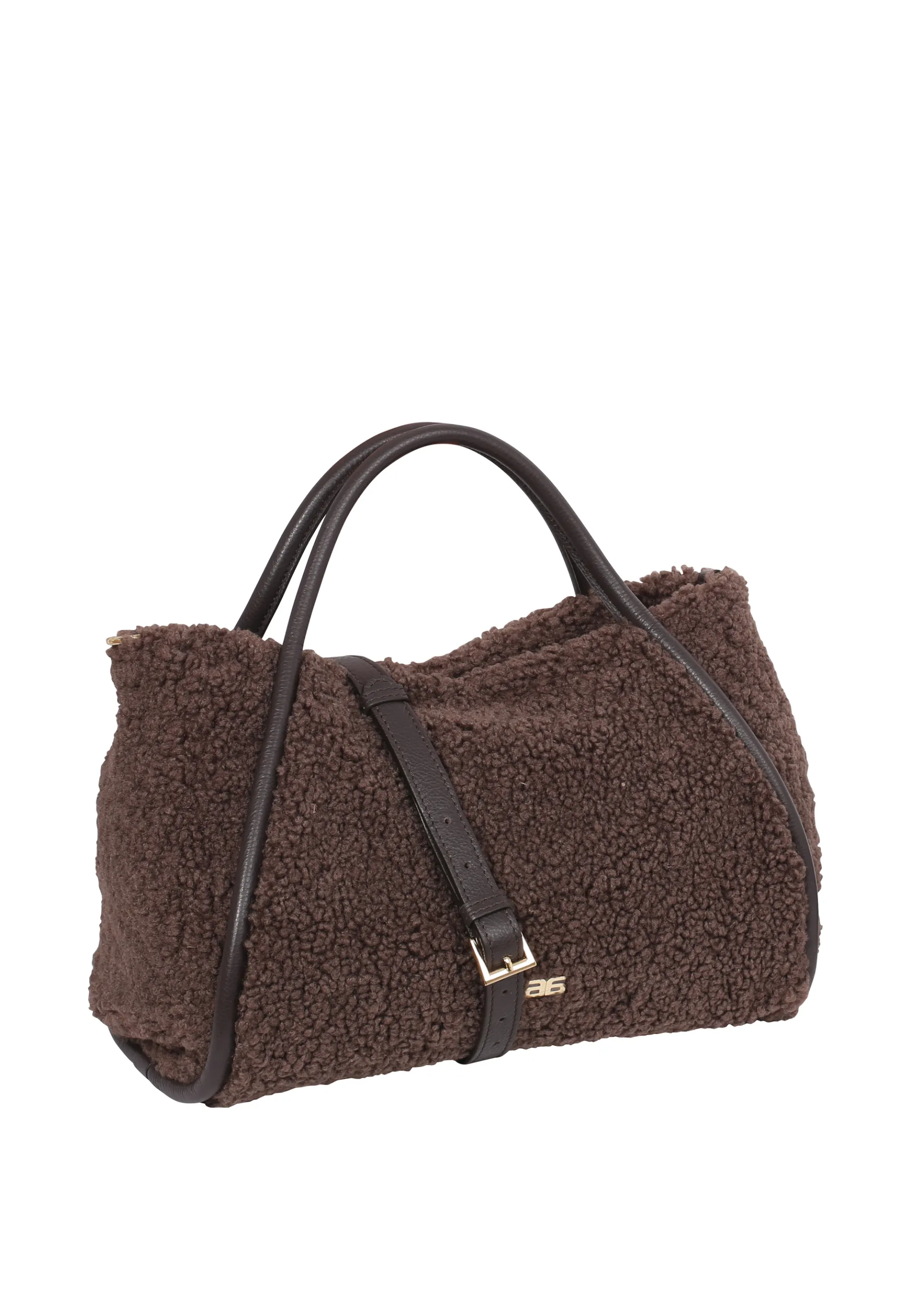 Discount Shopper WILLOW small Eco Fur Artico dark brown Shopper
