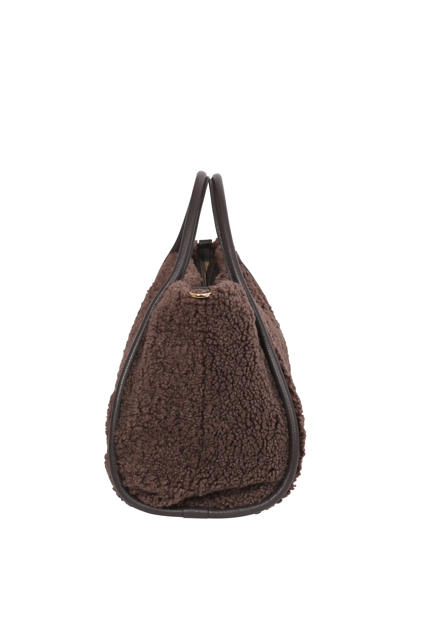 Discount Shopper WILLOW small Eco Fur Artico dark brown Shopper