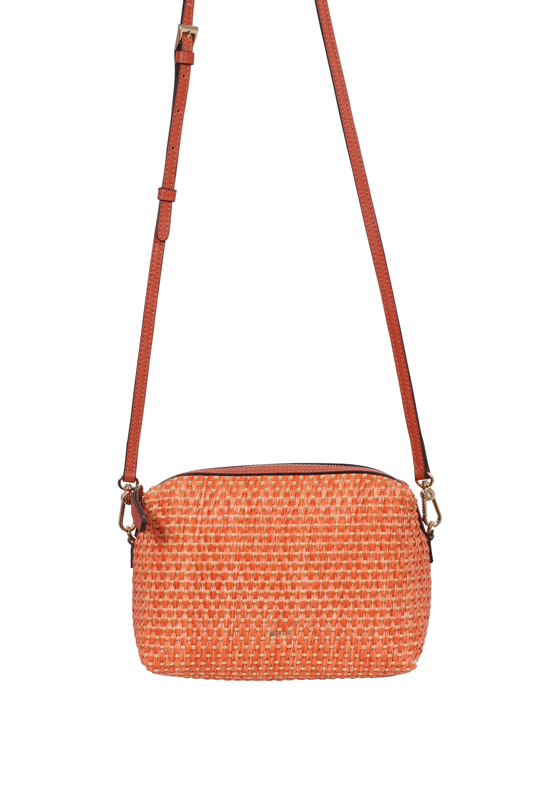 Fashion Umhängetasche KAIA Stoff Raffia cestino orange Umhängetaschen