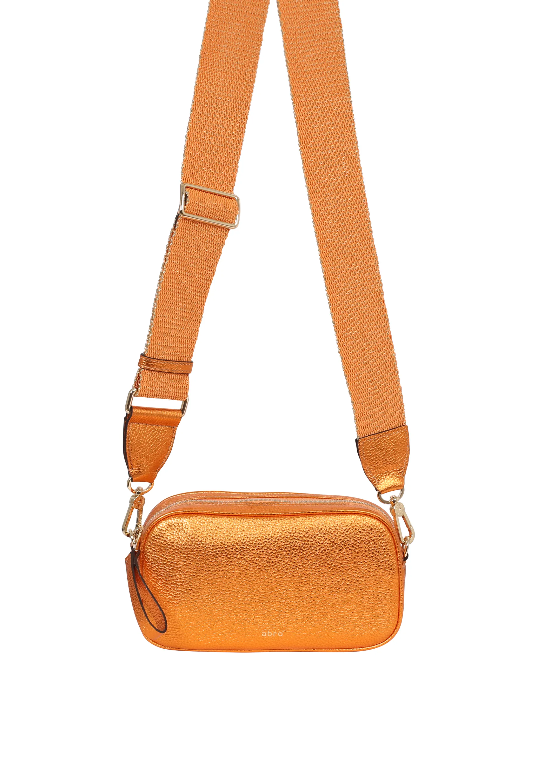 Flash Sale Umhängetasche TINA big Leder Shimmer orange Umhängetaschen