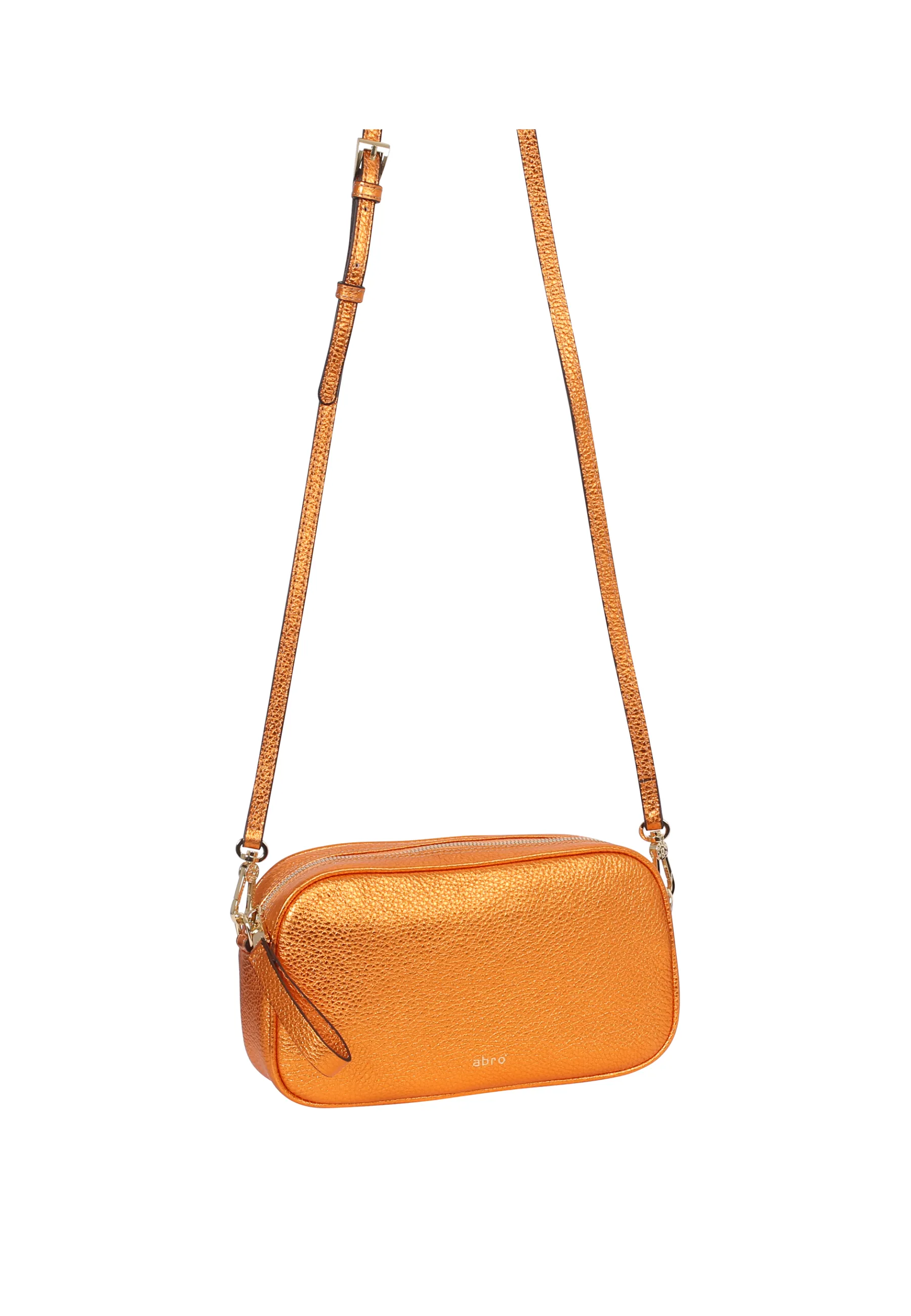 Flash Sale Umhängetasche TINA big Leder Shimmer orange Umhängetaschen